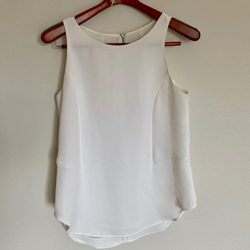 Cabi white tailored tank top